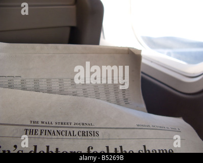 The Wall Street Journal s October 13th 2008 page on the financial crisis / crash Stock Photo