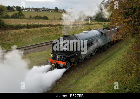 Peppercorn class A1 Pacific 60163 Tornado is the first main line steam engine to be built in Britain in 50 years. Stock Photo