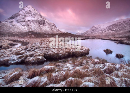 Dawn on Buachaille Etive Mor, Scottish Highlands, Scotland. U.K. Stock Photo