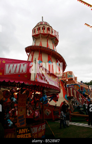 Goose fair rides helter skelter The Goose fair is probably the largest travelling fair in Europe and has been coming to Nottingham for over a thousand years Stock Photo