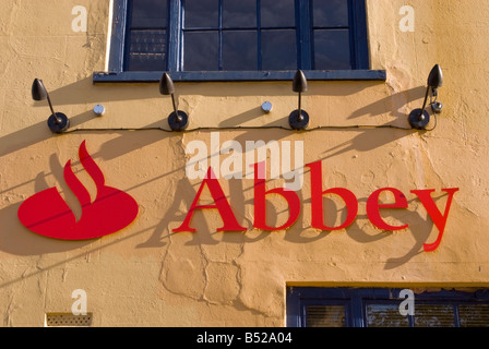 Abbey National Bank sign in Norwich,Norfolk,Uk Stock Photo