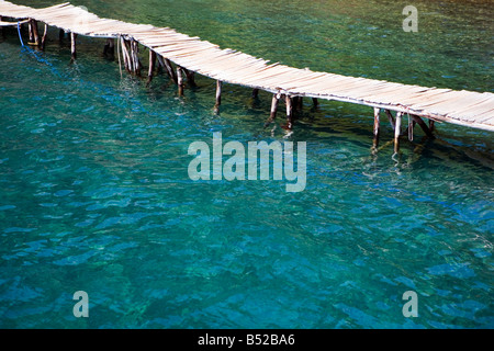 Old wooden pier Stock Photo