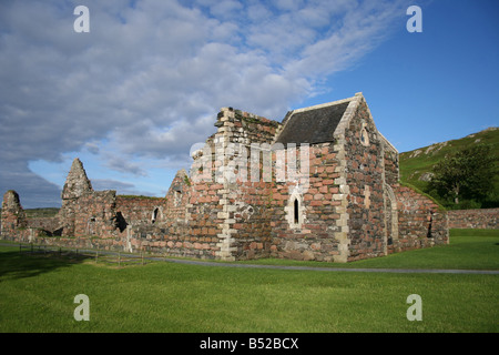 Ruins of Augustine nunnery island of Iona Scotland Stock Photo