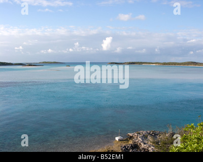 Looking North from the Land & Sea Park Headquarters located in Waderick Wells, Bahamas Stock Photo