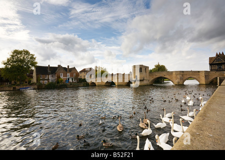 The St Ives bridge and chapel over the River Great Ouse, St Ives, Cambridgeshire, England Stock Photo