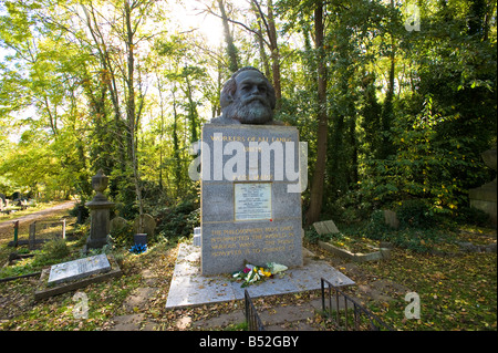 Karl Marx grave Highgate Cemetery Highgate N6 London United Kingdom Stock Photo