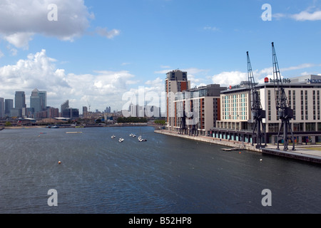 the Royal Victoria Dock - Silvertown - East London - UK Stock Photo
