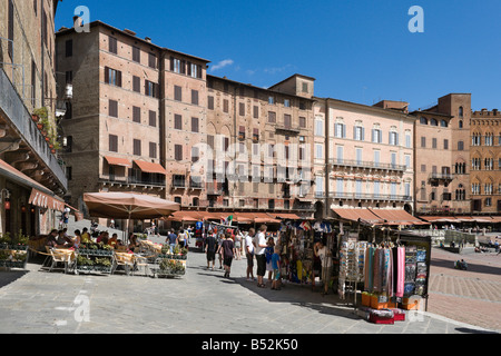 Sidewalk Cafe in The Campo, Siena, Tuscany, Italy Stock Photo