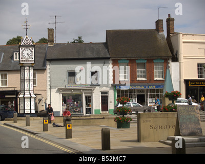 market square clock downham market norfolk the fens england uk europe Stock Photo