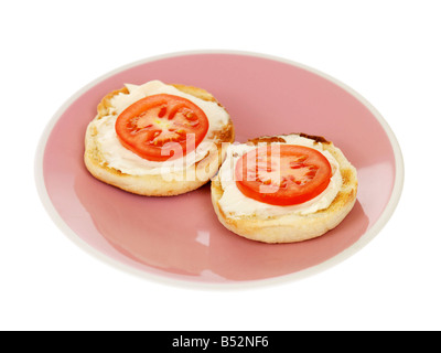 Cheese and Tomato Muffin Stock Photo