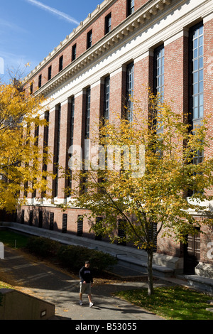 Widener Library Harvard University Cambridge Massachusetts Stock Photo