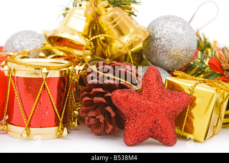 Background made of various ornament for the Christmas Stock Photo