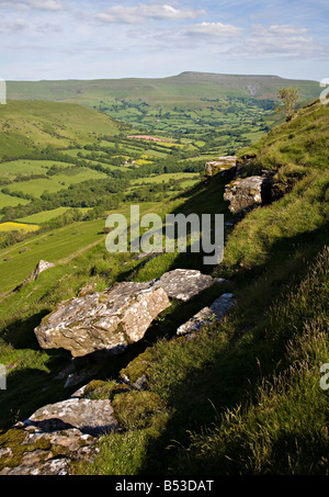 View from the Cockit hill in the Black Mountains part of the Brecon Beacons National Park Wales UK Stock Photo