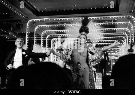 Paris Lido Feature. Cabaret dancers perform on stage at a night club in Pan's, France. December 1969 Z11741-011 Stock Photo