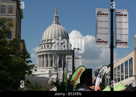 Madison Wisconsin State Capitol building Stock Photo