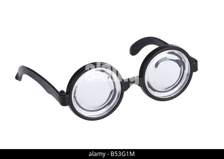 Nerd glasses cutout isolated on white background Stock Photo