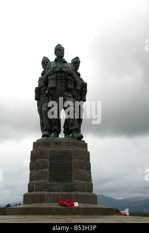 The Commando Memorial stands at Glean Spean, Scotland in silent memory of those who have fallen in the service of their country Stock Photo