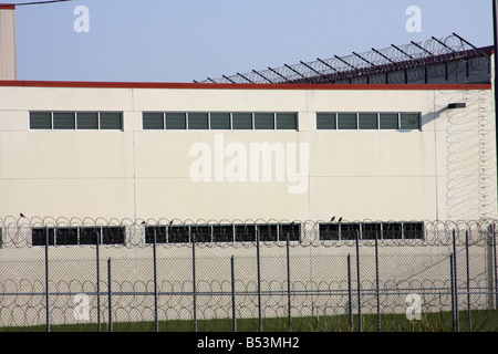 A prison barrier fence Stock Photo