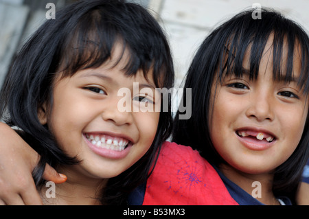 kids on belakang padang riau islands indonesia Stock Photo