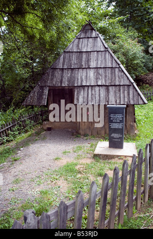 19th century log house in Bosnia and Herzegovina on Mountain Manjaca Stock Photo