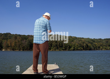 Lonely Old Man Stock Photo