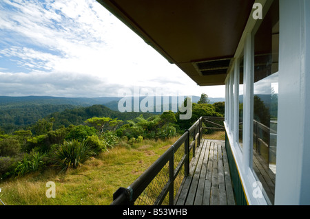 The Waipoua Kauri Forest lookout, North Island, New Zealand Stock Photo