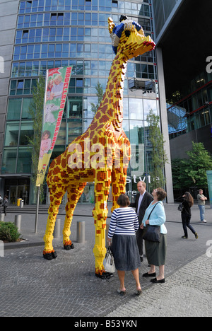 Lego giraffe Sony center Berlin Germany