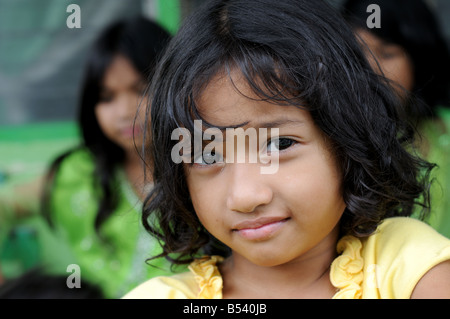 kids on belakang padang riau islands indonesia Stock Photo