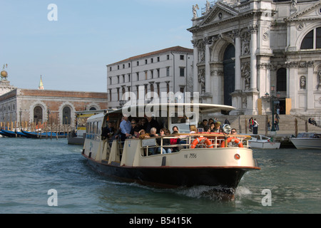 Water bus crowded full ACTV Grande Canal Venice Italy April 2007 Stock Photo
