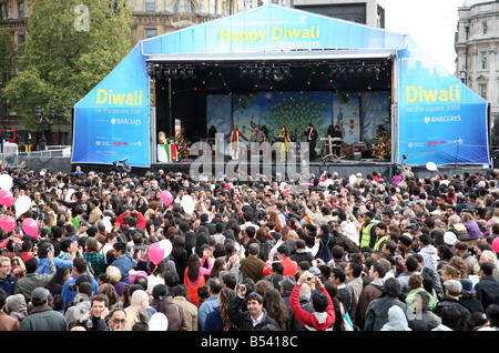 Diwali festival in Trafalgar Square London Stock Photo