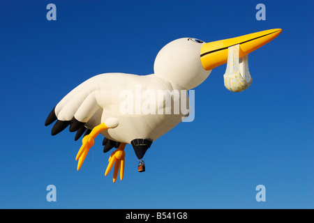 Bird shaped hot air balloon. Stock Photo