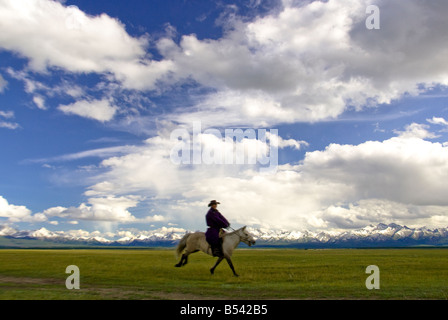 Nomad rider in the steppes North Mongolia Stock Photo - Alamy