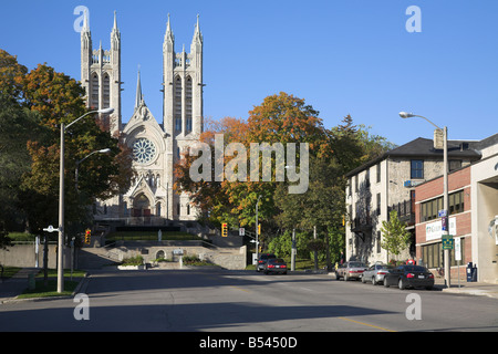 Town of Guelph with the Church of our Lady Immaculate, Ontario, Canada. Stock Photo