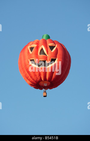 Pumpkin Themed Hot Air Balloon Stock Photo