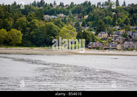 Waterfront Homes on Puget Sound, Washington Stock Photo - Alamy