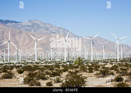 Wind Turbine Generators, Wind Mills in California, USA Stock Photo