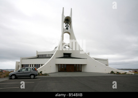 New modern church in Stykkisholmur Snaefellsnes Iceland Stock Photo