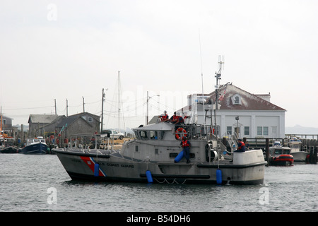 US Coast Guard at Menemsha Marthas Vineyard Cape Cod USA Stock Photo