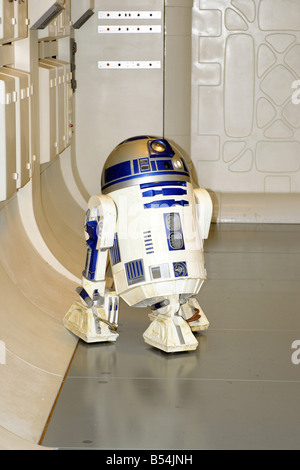 R2D2 character from the Star Wars Movie seen at the London Movie Museum Stock Photo