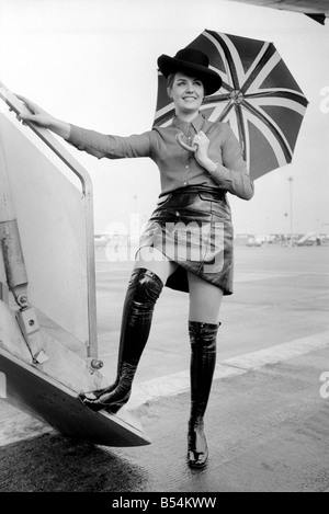 The Miss World contestants are arriving at Heathrow Airport to take part in the Miss World competition. Pictured at the airport, Stock Photo