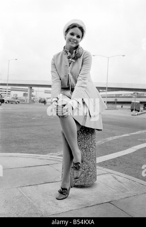 The Miss World contestants arriving at Heathrow Airport to take part in the Miss World competition. Pictured at the airport, Mis Stock Photo