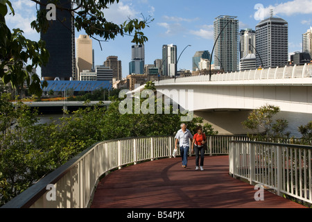 Walking on the South Bank, Brisbane, Australia Stock Photo