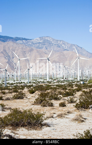 Wind Turbine Generators, Wind Mills in California, USA Stock Photo