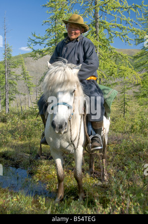 Mongolian Rider Northern Mongolia Stock Photo