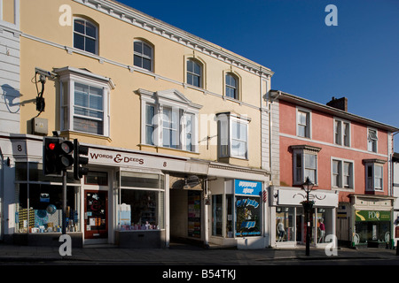 Helston Coinagehall Street typical houses Cornwall Great Britain United Kingdom Stock Photo