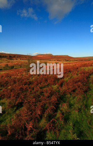 Across Lawrence Field towards Higger Tor and Carl Wark on the Sheffield and Derbyshire Boundary England UK Stock Photo