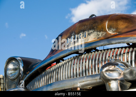 Close up grill old vintage classic car Stock Photo