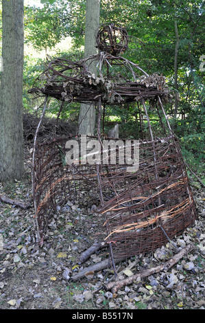 A dome made from weaved willow. Stock Photo