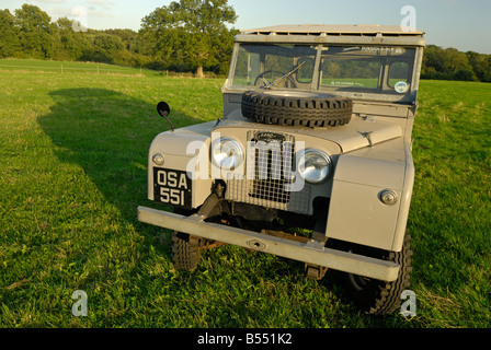 Very original historic 1950s Land Rover Series 1 88in Station Wagon. Exhibited at the Dunsfold Collection Open Day 2006. Stock Photo