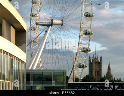 Royal Festival Hall and London Eye Stock Photo - Alamy
